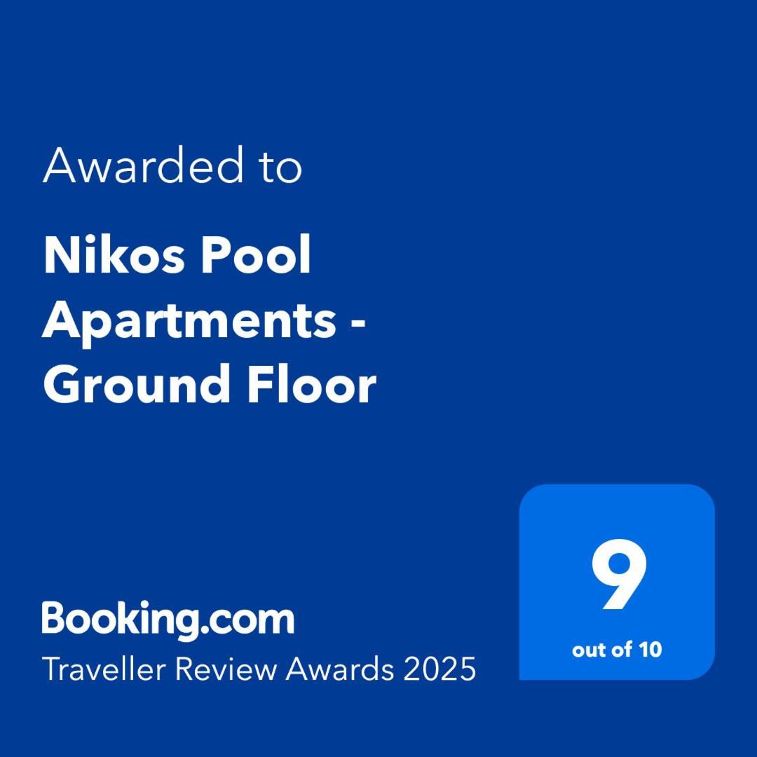 Nikos Pool Apartments - Ground Floor Sidárion Eksteriør bilde